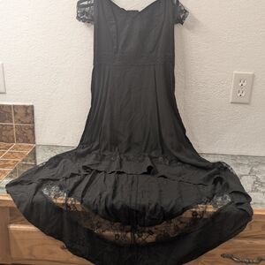 Royal Bones Gothic High Low Lace Dress